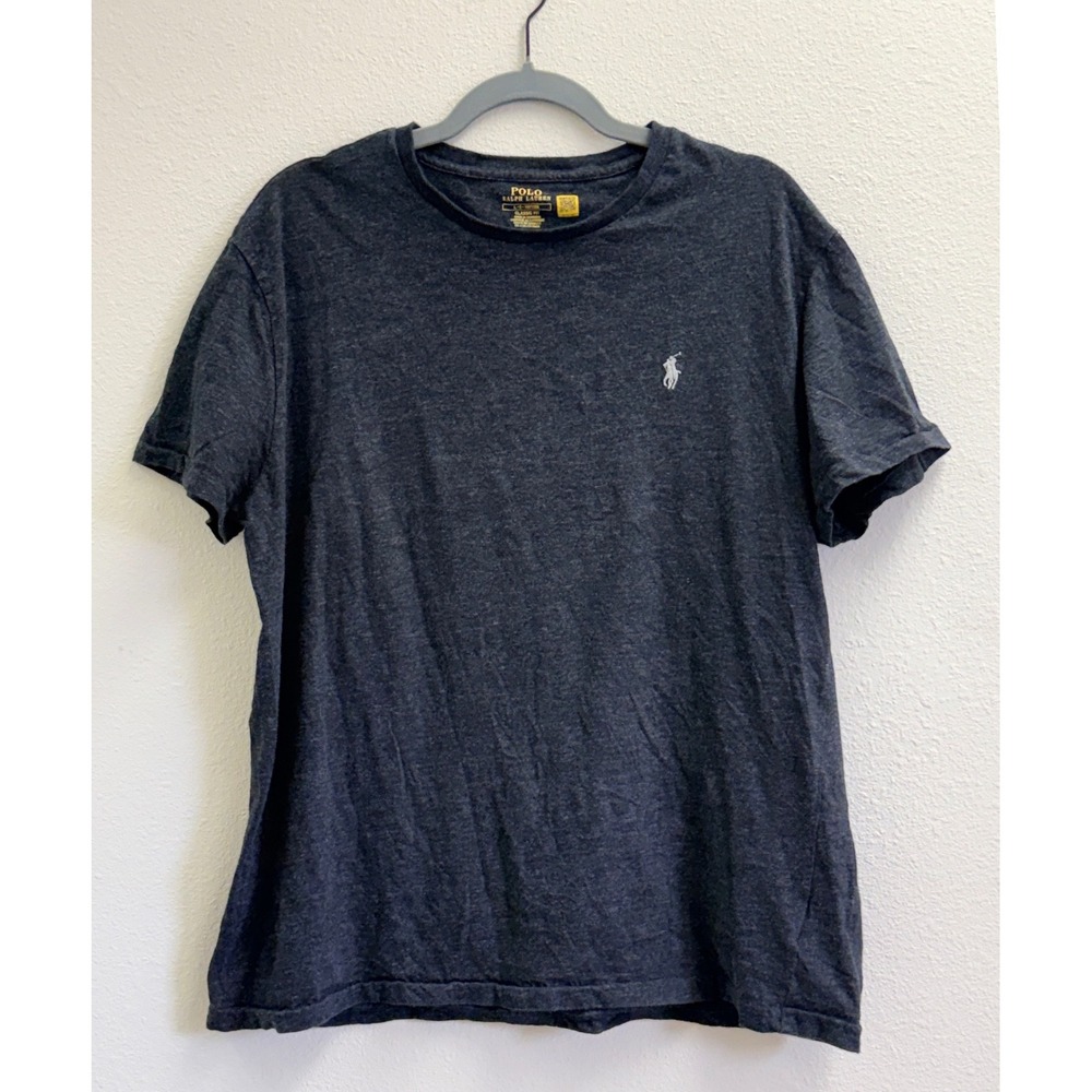 Polo Ralph Lauren Mens Classic Fit T-Shirt Gray Heather Cotton Pony Logo Large